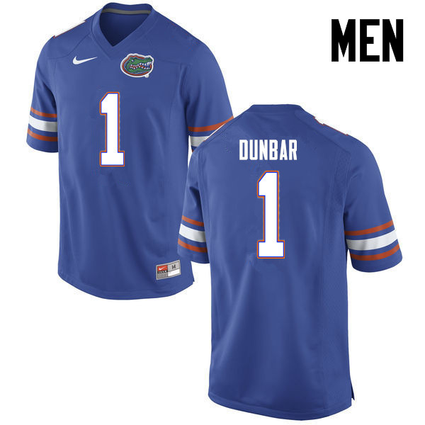 Men Florida Gators #1 Quinton Dunbar College Football Jerseys-Blue